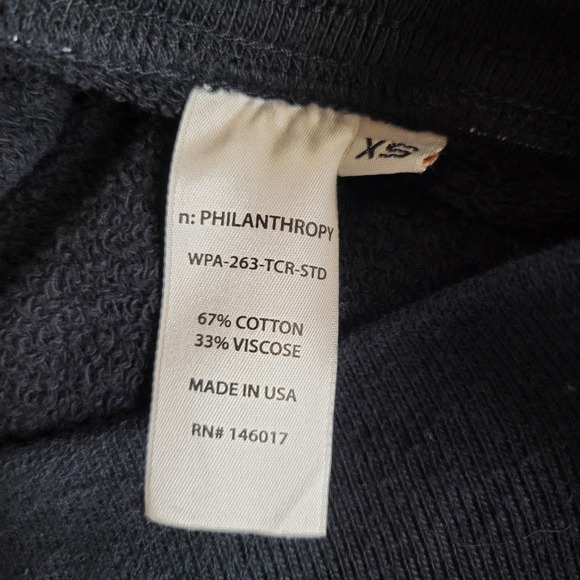 N: Philanthropy Size XS Women's Studded Jogger Pants Black Fleece - Picture 9 of 15